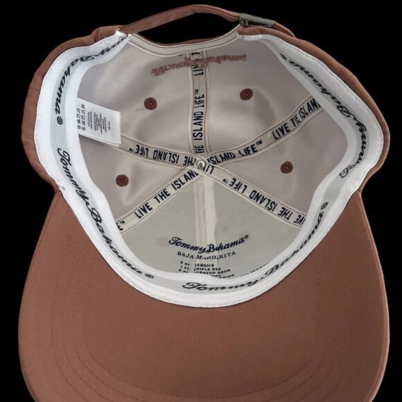 Tommy Bahama Spell Out Golf Snapback Hat Cap Men's OSFA Pink Marlin Fishing NEW - Picture 4 of 5